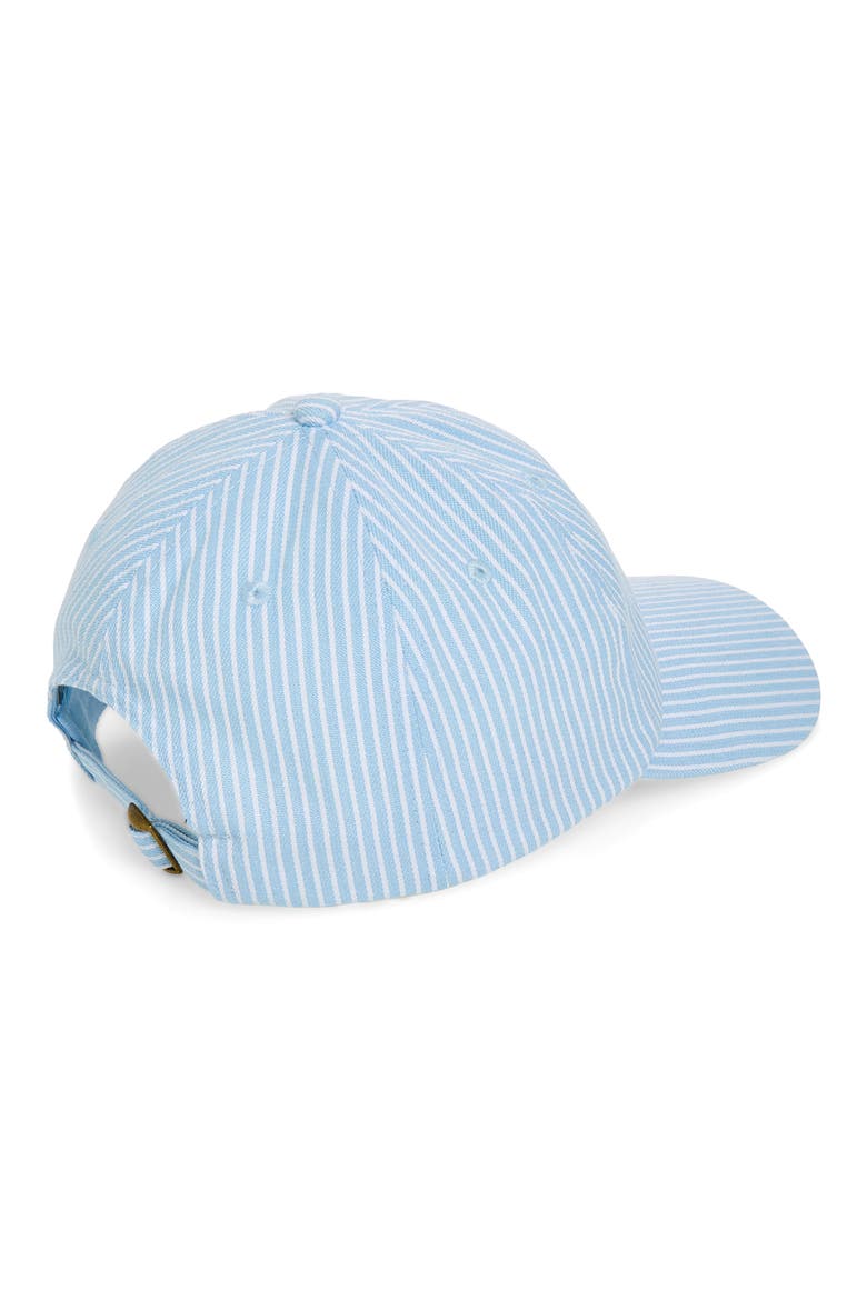 Stripe Baseball Cap, Alternate, color, BLUE- IVORY
