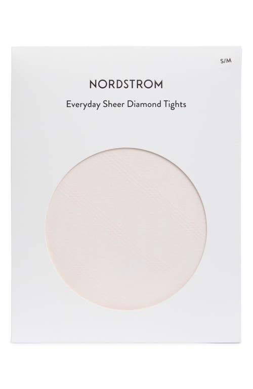 Nordstrom Everyday Sheer Diamond Tights In Pink Loft