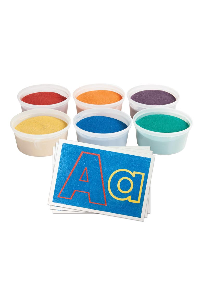 Sand Art Alphabet Kit, Colored Sand & 30 Sticker Sheets, Main, color, Multicolor