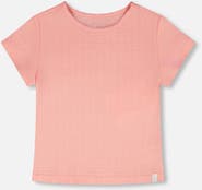 Deux par Deux Relaxed Straight Fit Crinkle Jersey Short Sleeve T-Shirt
