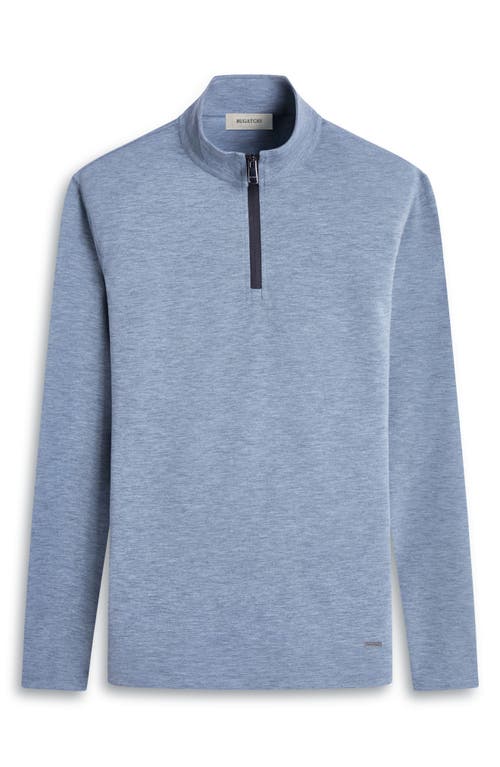 Bugatchi Quarter Zip Performance Pullover In Shark