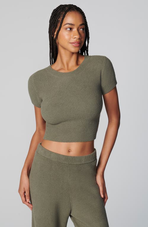 Florence By Mills Short Sleeve Crop Sweater In Green
