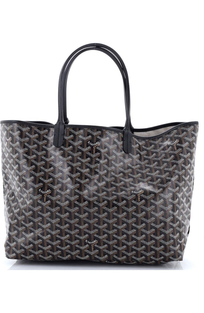 Pre-Owned Goyard Saint Louis Tote Coated Canvas PM, Main, color, Black
