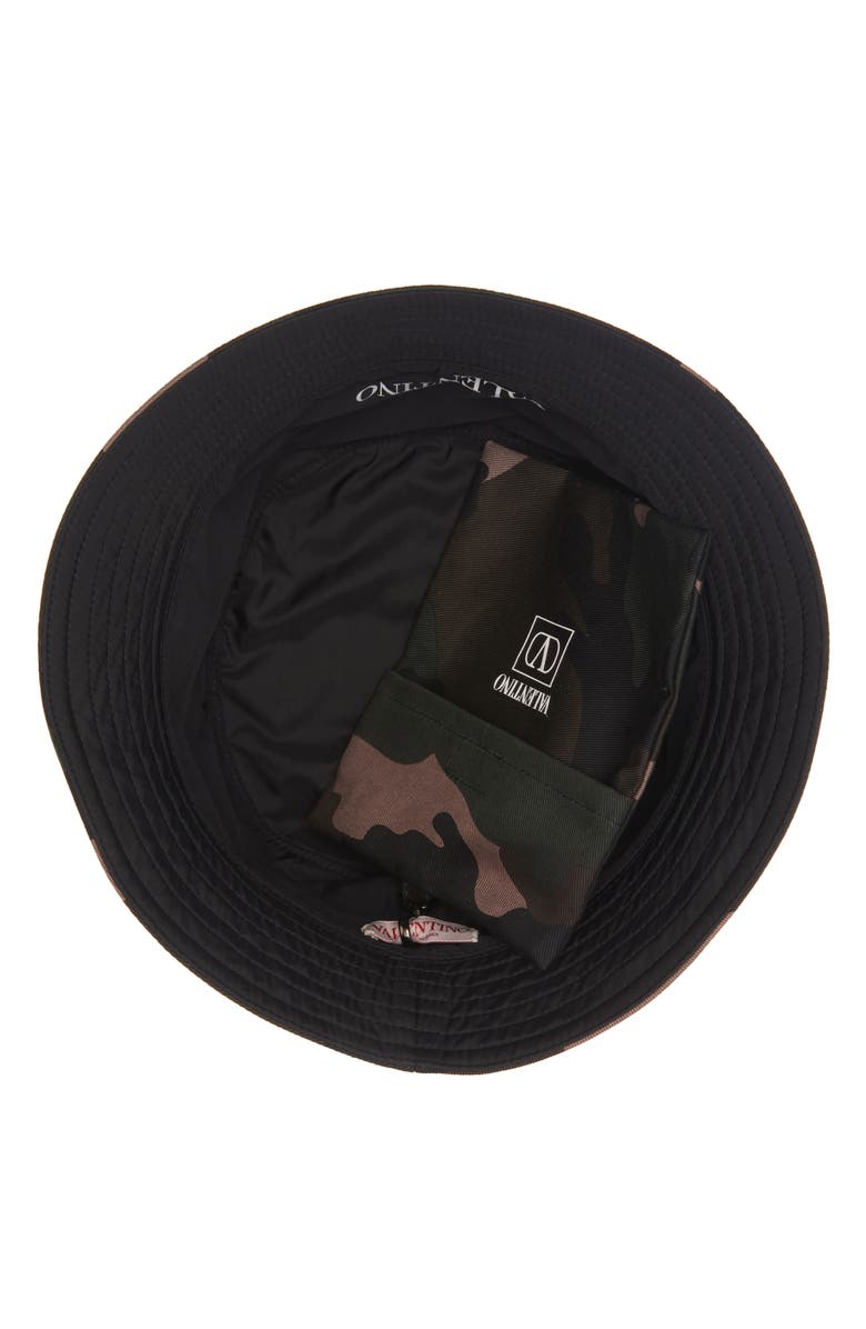 Valentino Garavani Reversible Camo Bucket Hat, Alternate, color, 