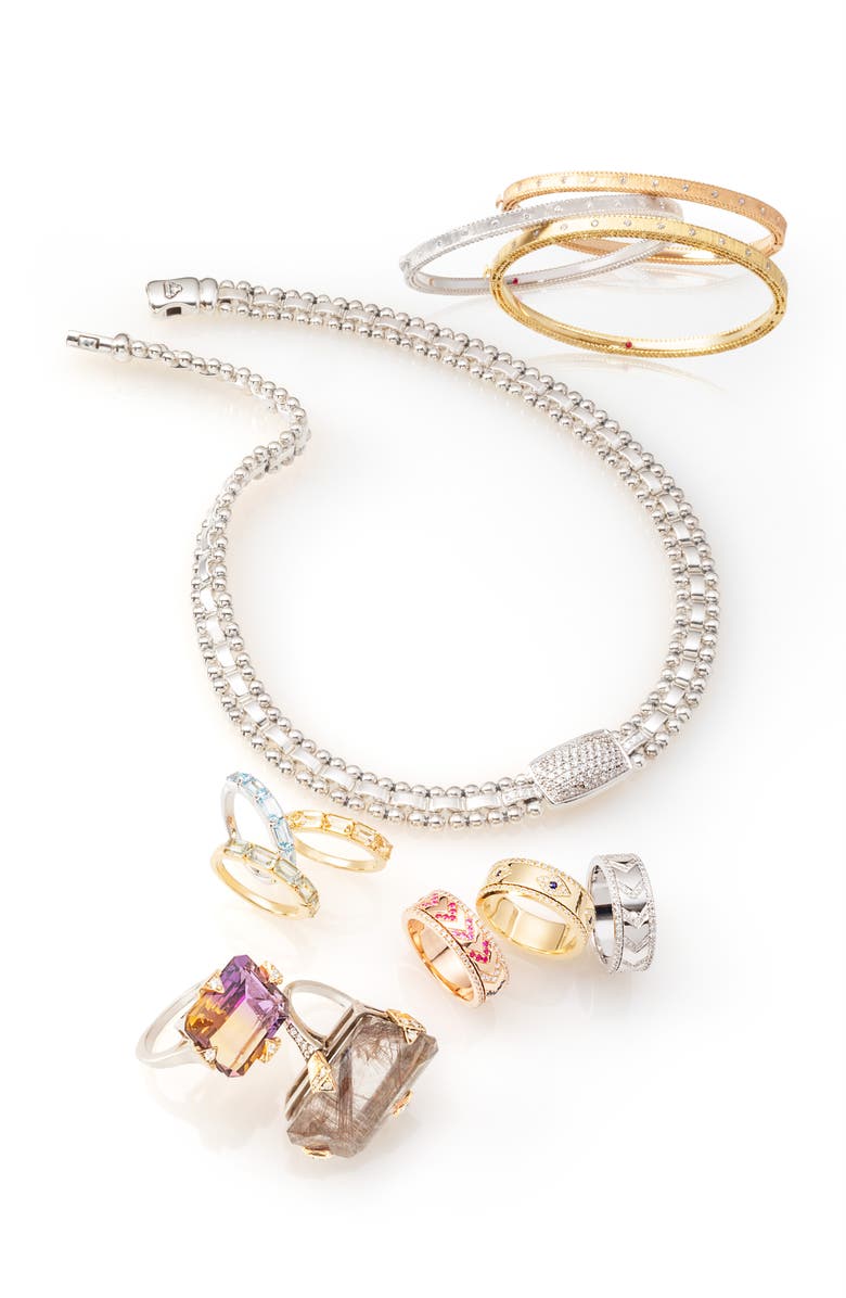 Roberto Coin Princess Diamond Bracelet, Alternate, color, Wg