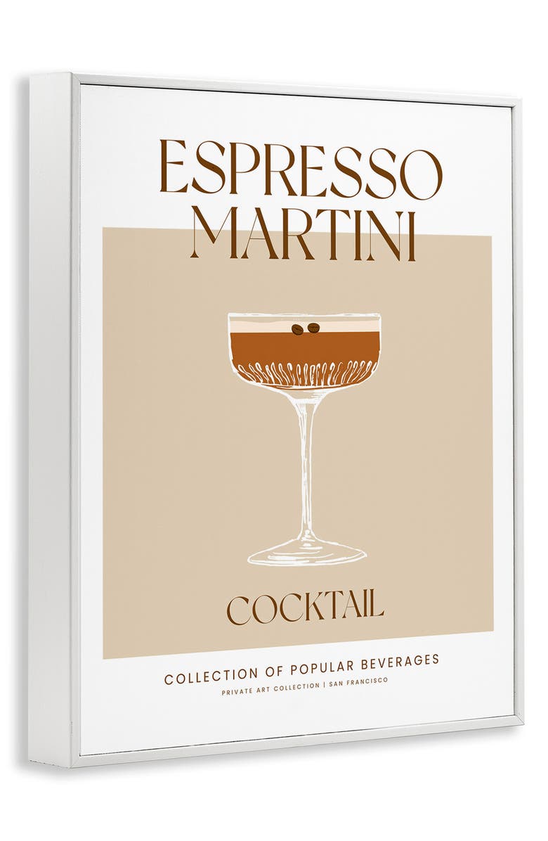 Stupell Industries Espresso Martini Framed Art Print, Alternate, color, Brown
