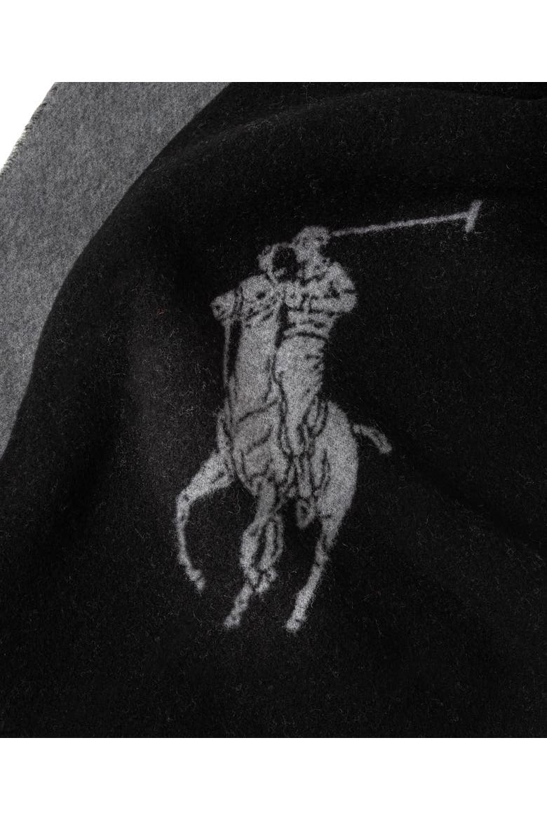 Polo Player Scarf, Alternate, color, Charcoal/Black