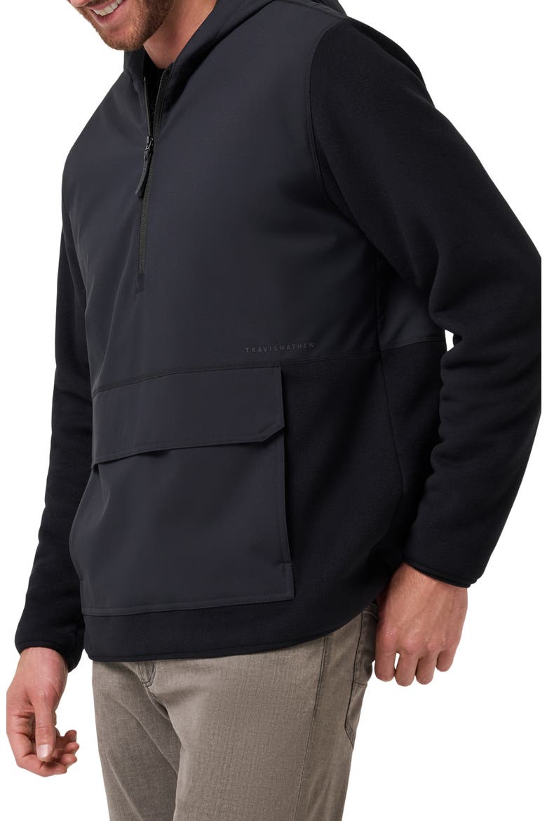 Drift Fleece Half Zip Jacket, Alternate, color, BLACK