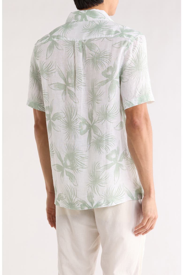 Jackson Floral Linen Camp Shirt, Alternate, color, FORREST