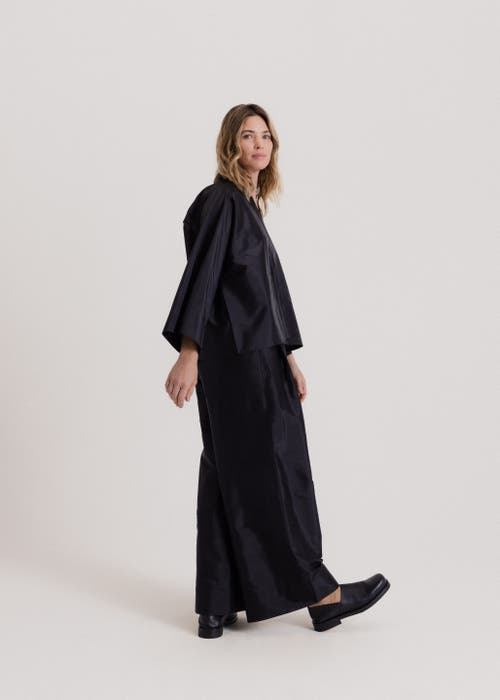 Alas Wide Pleated Pants In Blue