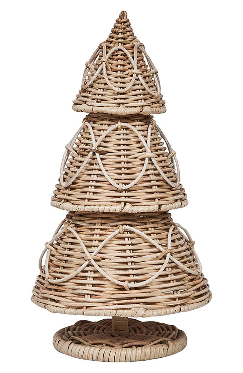Juliska Provence Small Rattan Tree, Main, color, Whitewash