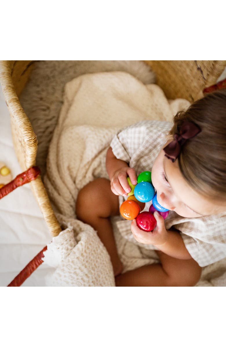 HABA Wooden Baby Teething Toy Magica, Sensory Grasping Rattle for Babies 6-24 Months, Safe & Colorful Sensory Toys for Babies and New Baby Gift, Alternate, color, 