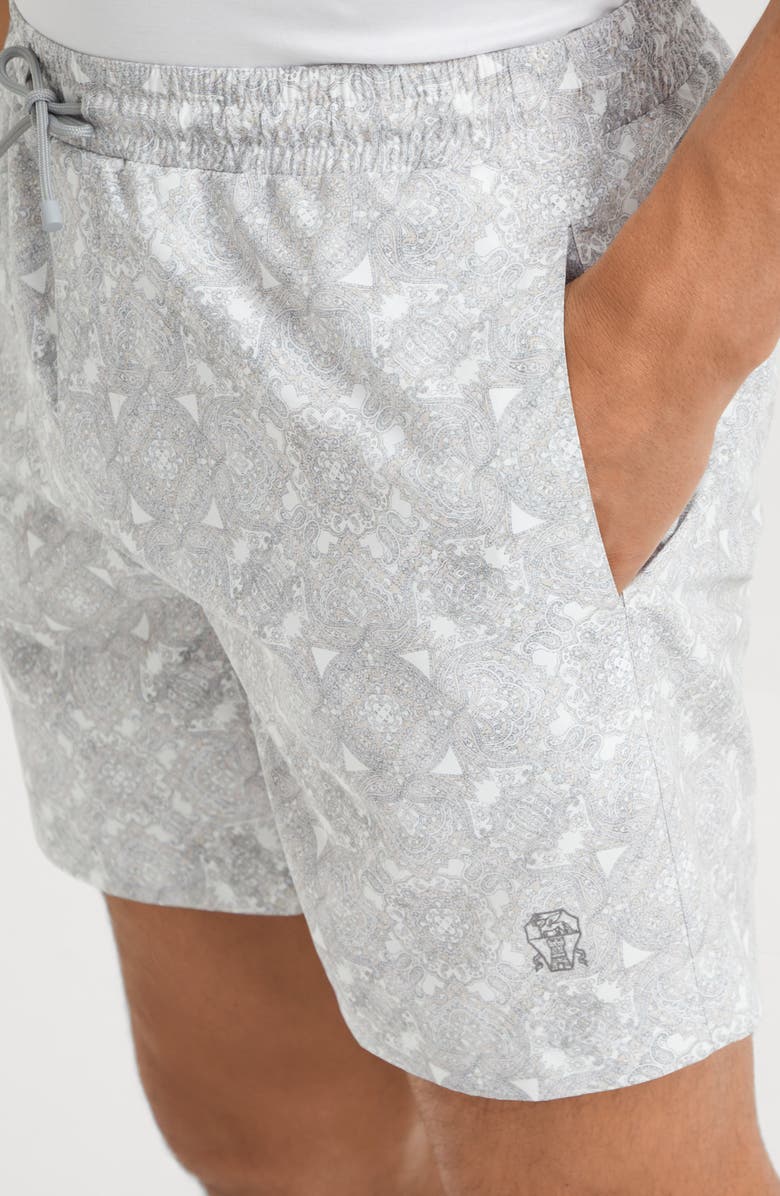 Brunello Cucinelli Paisley swim shorts, Alternate, color, 