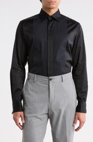 Eton Contemporary Fit Pleated Bib Front Dress Shirt