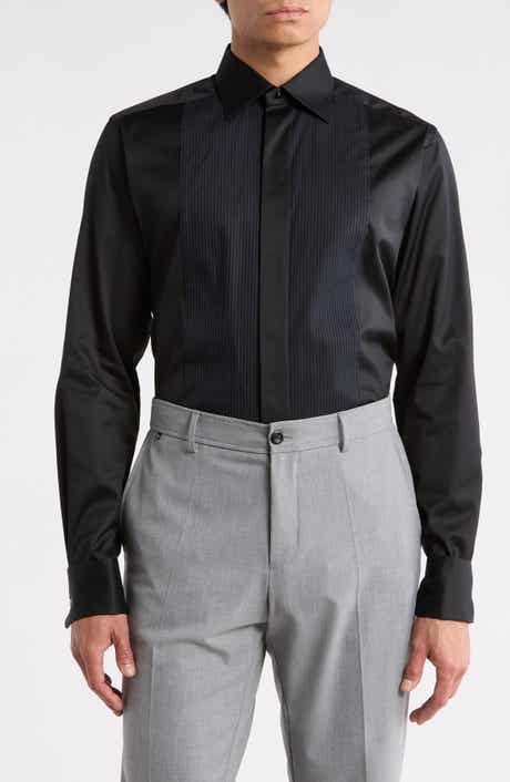 Eton Contemporary Fit Pleated Bib Front Dress Shirt