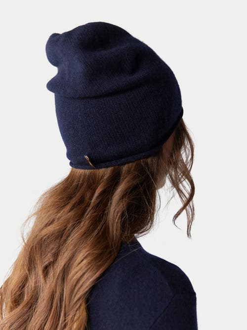 Gobi Mongolian Cashmere Cashmere Hat And Sweater Set In India Ink