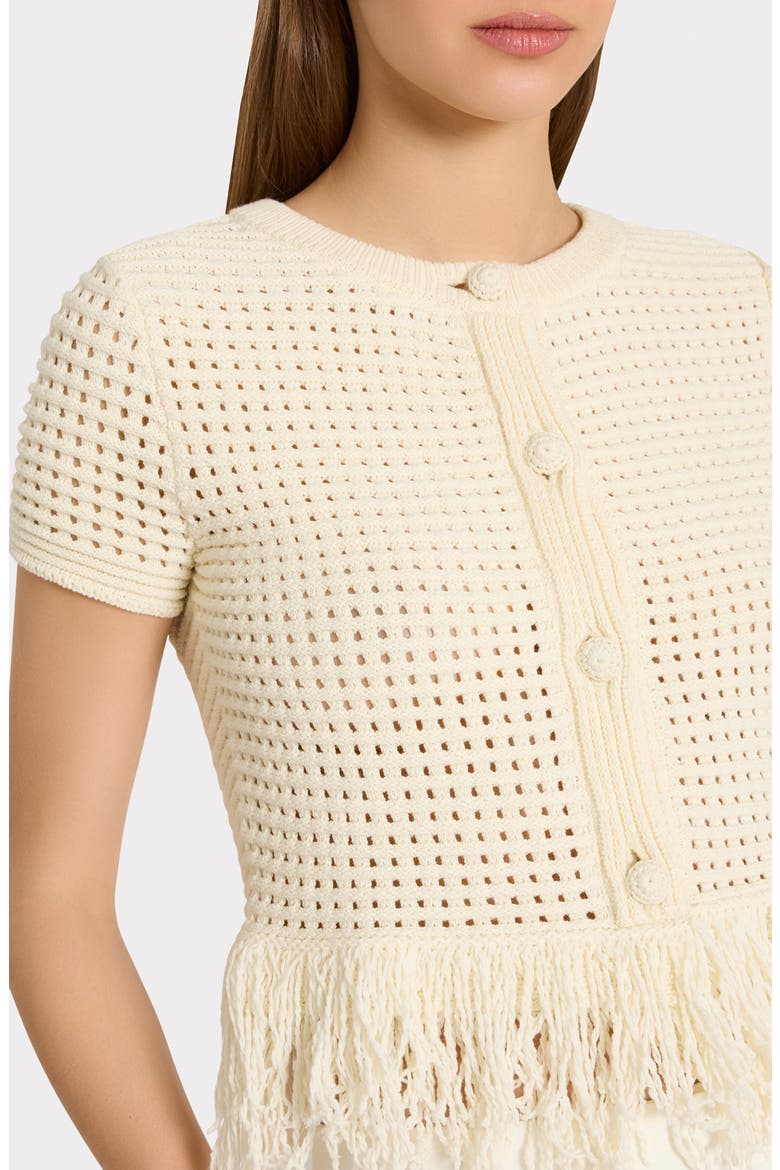 Open Stitch Fringe Cardigan, Alternate, color, OFF WHITE