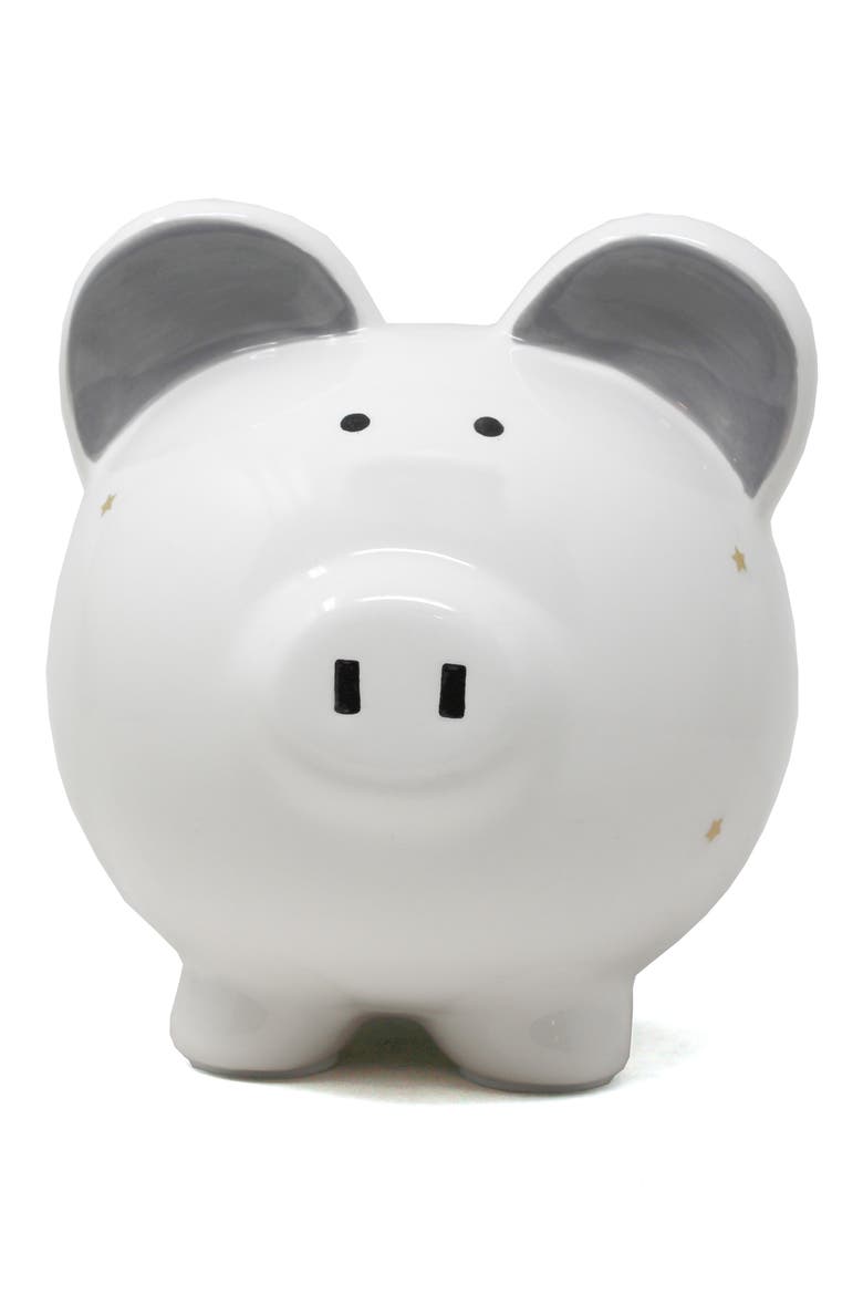 Twinkle Twinkle Ceramic Piggy Bank, Alternate, color, WHITE