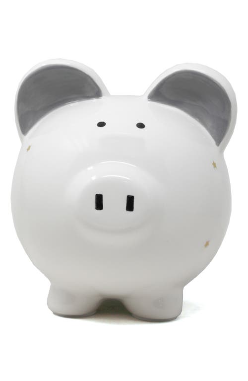 Child To Cherish Twinkle Twinkle Ceramic Piggy Bank In White