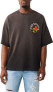 True Religion Oversize Floral Snake Graphic T-Shirt