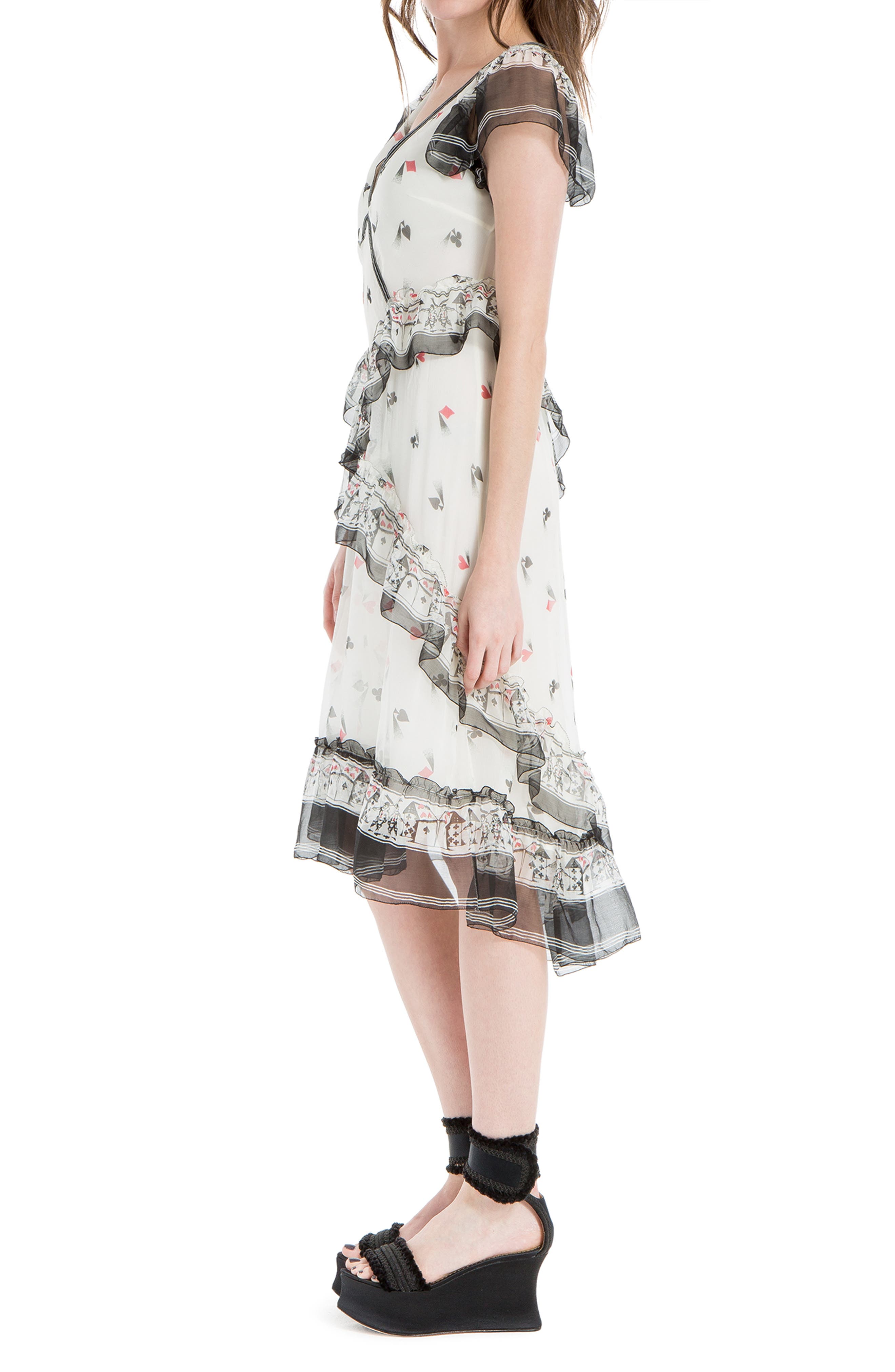 MAX STUDIO Crinkle Silk Patterned Chiffon Dress (Women) | Nordstromrack