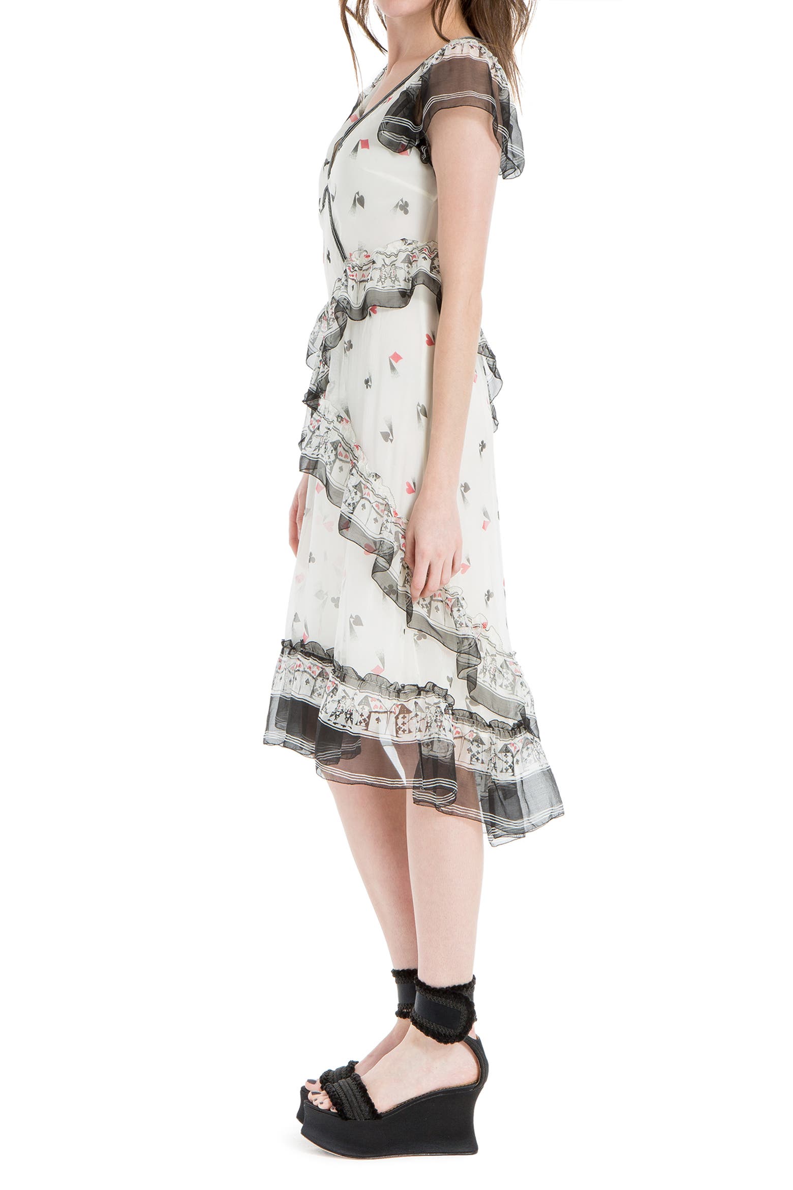 Small Patterned Suitcase MAX STUDIO Crinkle Silk Patterned Chiffon Dress (Women) | Nordstromrack