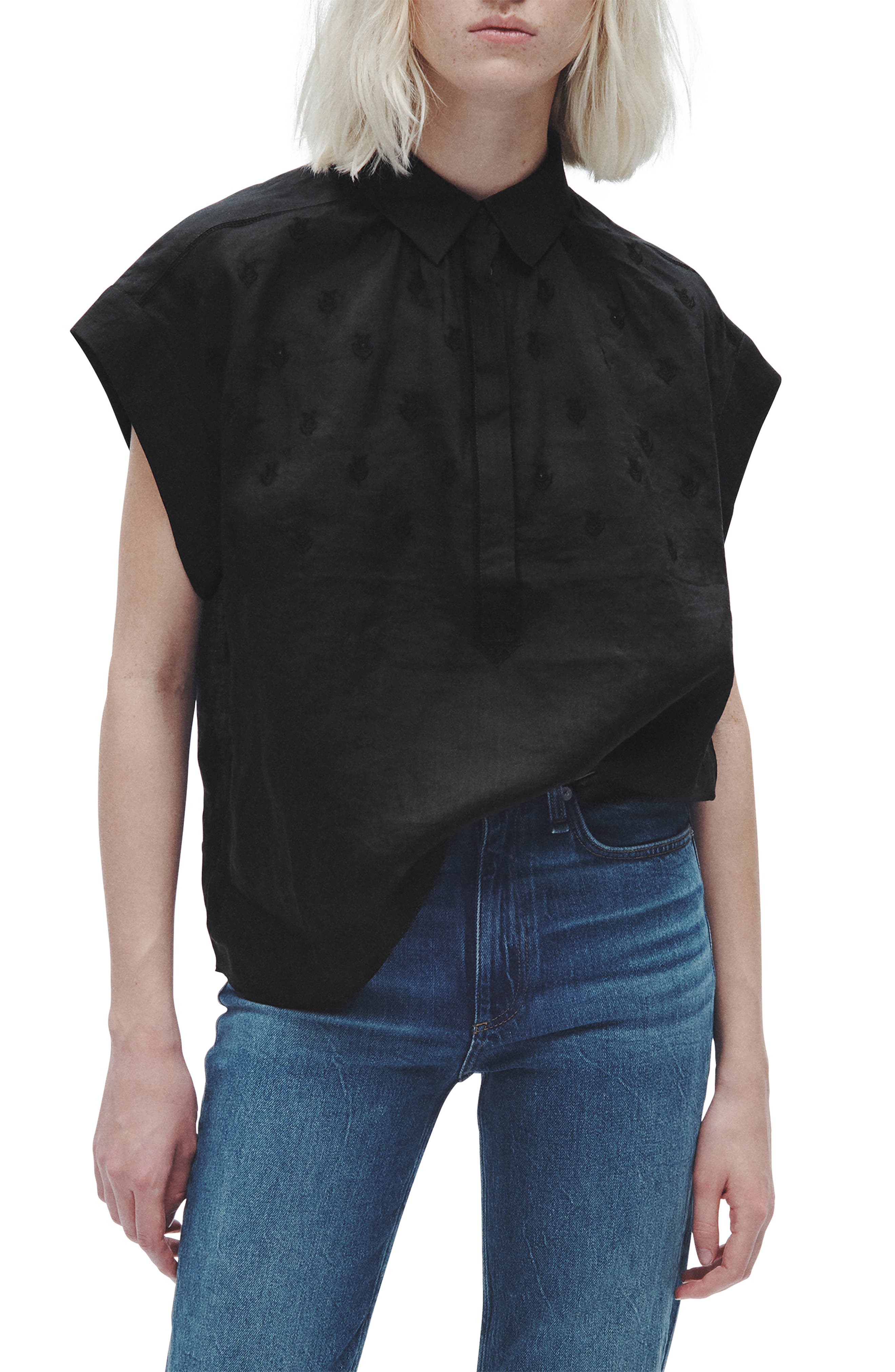rag & bone Robin Embroidered Top