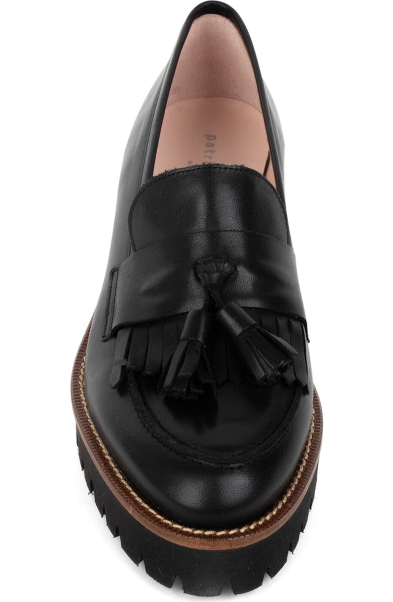 patricia green Beckham Tassel Lug Loafer, Alternate, color, Black Napa