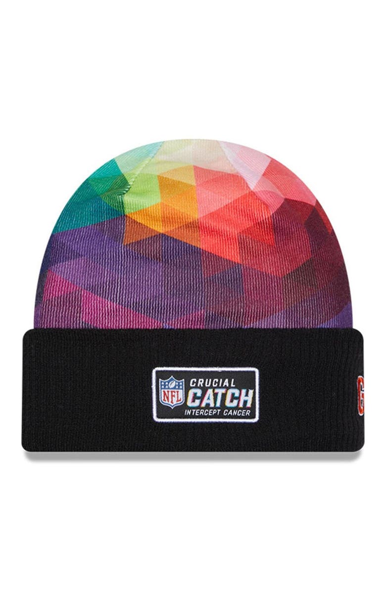 New Era Men's New Era Black Chicago Bears 2023 NFL Crucial Catch Cuffed Knit Hat, Alternate, color, Black