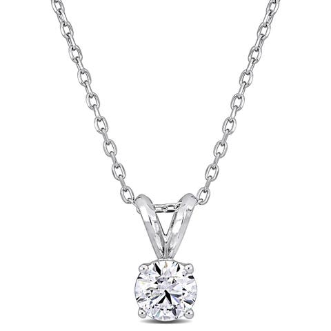 3/4 CTW Lab-Grown Diamond Solitaire Necklace Platinum
