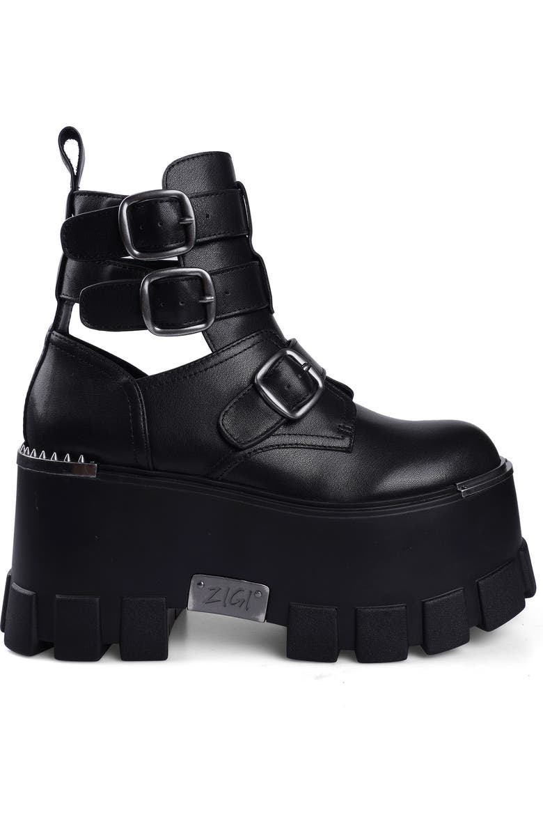 ZIGI Irana Platform Bootie, Alternate, color, Black