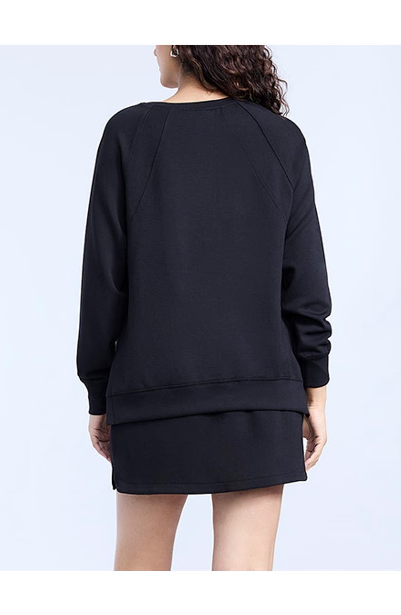 MOTHERHOOD MATERNITY Long Sleeve With Side Slits Scuba Knit Raglan Top, Alternate, color,