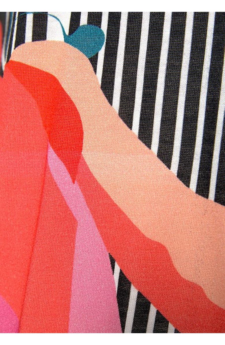 LASCANA Women's Allover Mix Print Top, Alternate, color, Black Multi