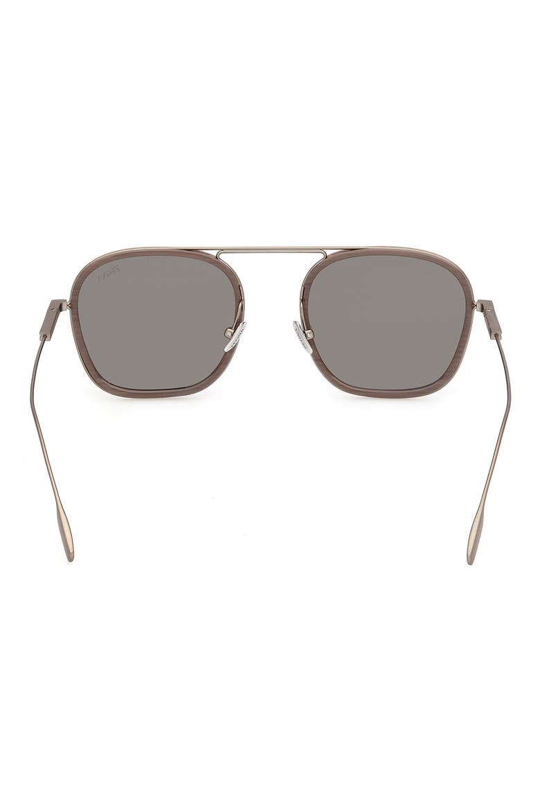 51mm Polarized Geometric Sunglasses, Alternate, color, LIGHT GOLD / STRIPED BEIGE