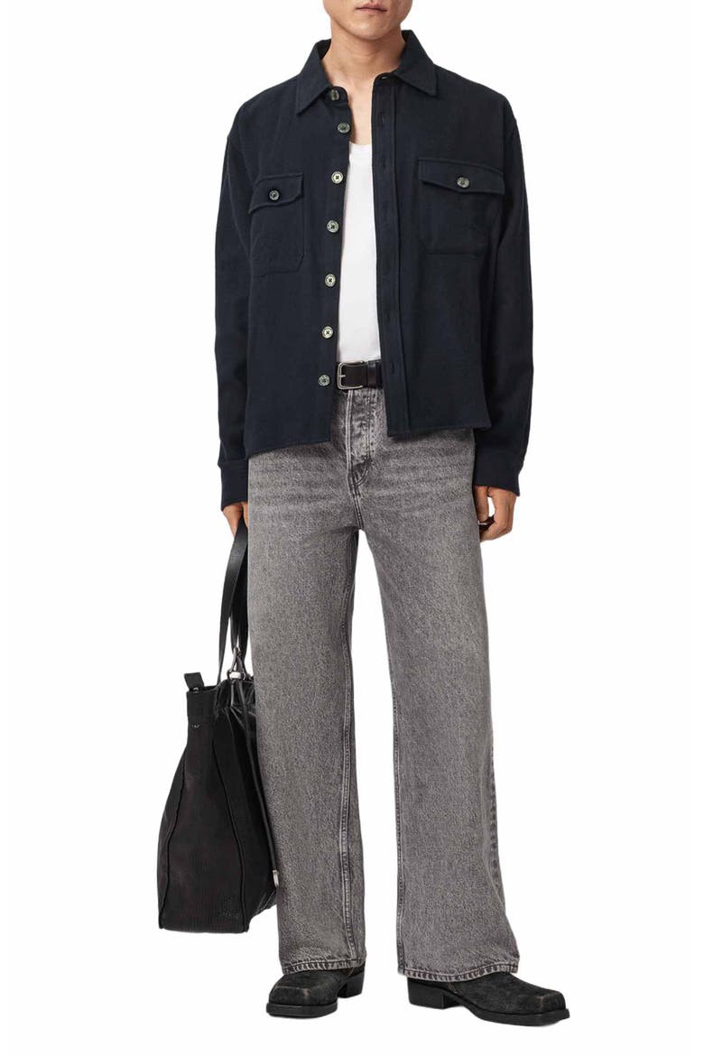 Haiku Long Sleeve Cotton Flannel Shirt, Alternate, color, MYSTIC BLUE