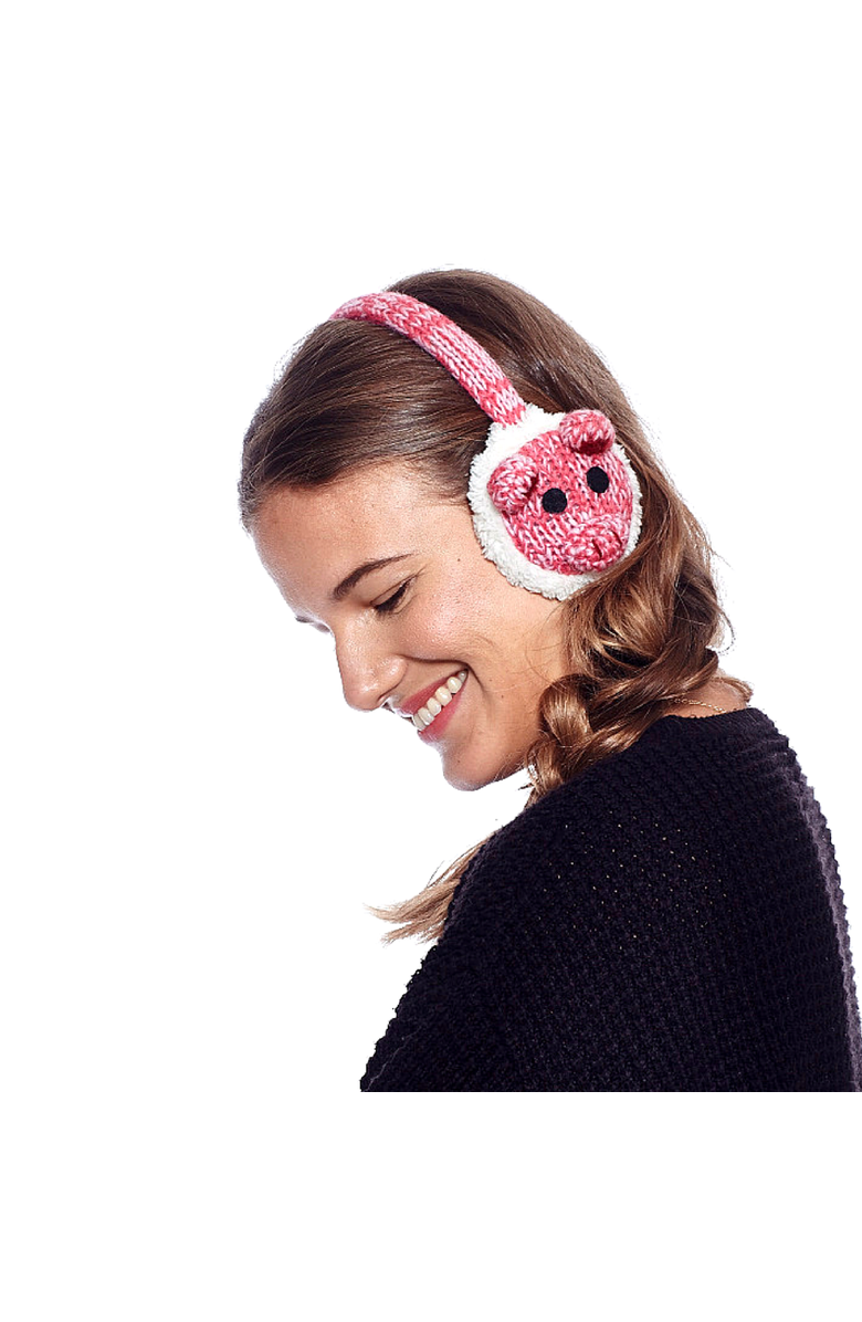 Nirvanna Designs Pig Earmuffs, Alternate, color, White