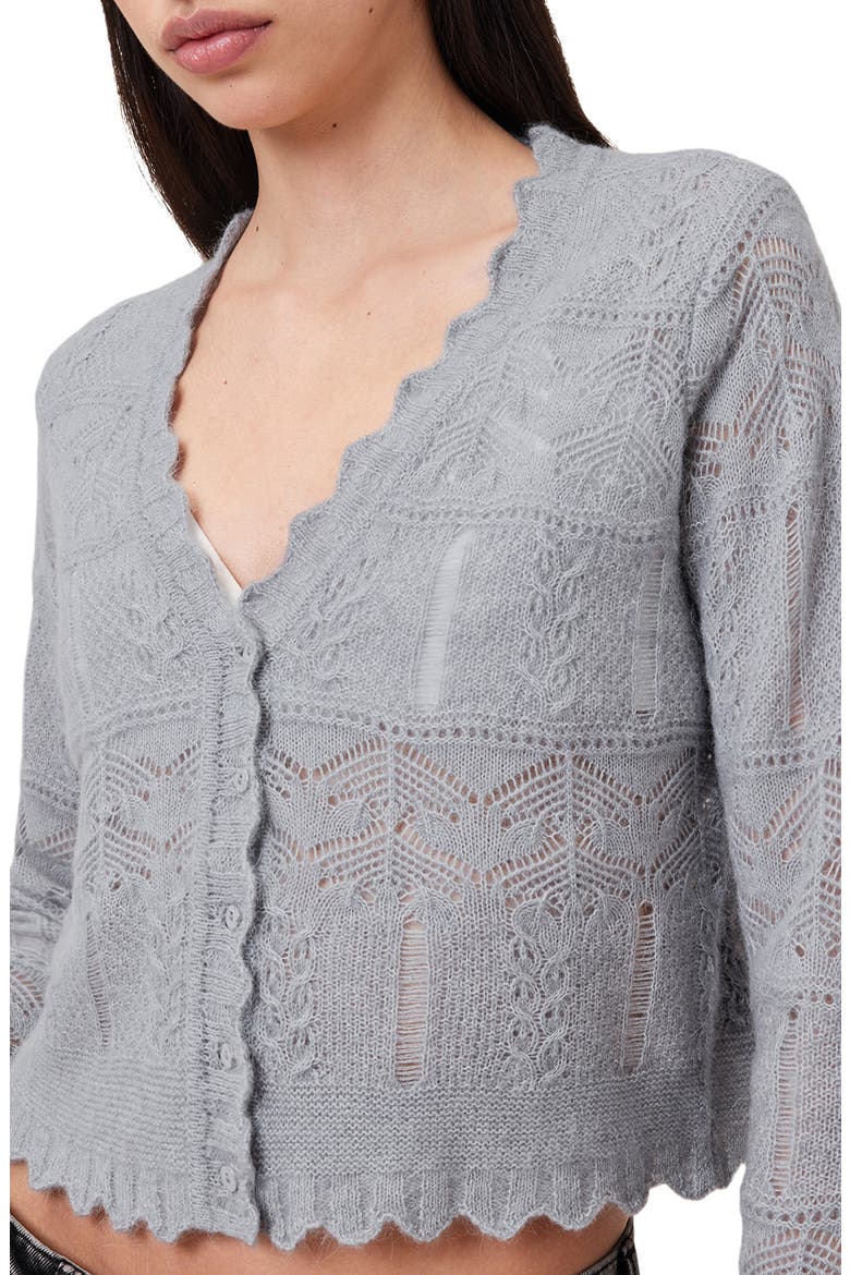 Vanessa Wool & Alpaca Blend Cardigan, Alternate, color, GREY