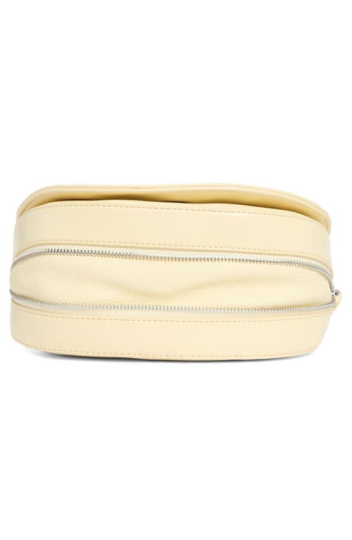 Tahari Marcy Expandable Crescent Crossbody Bag In Butter Core Smooth
