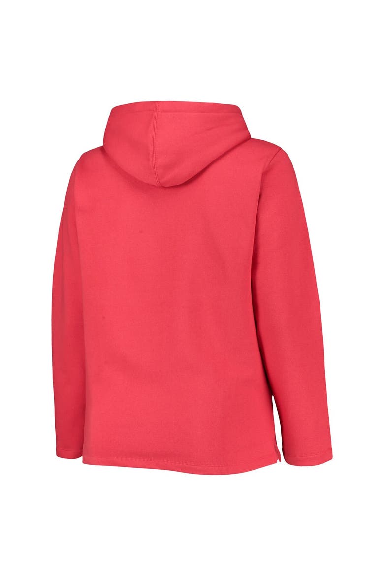 Women's Soft as a Grape Red St. Louis Cardinals Plus Size Side Split Pullover Hoodie, Alternate, color, Red