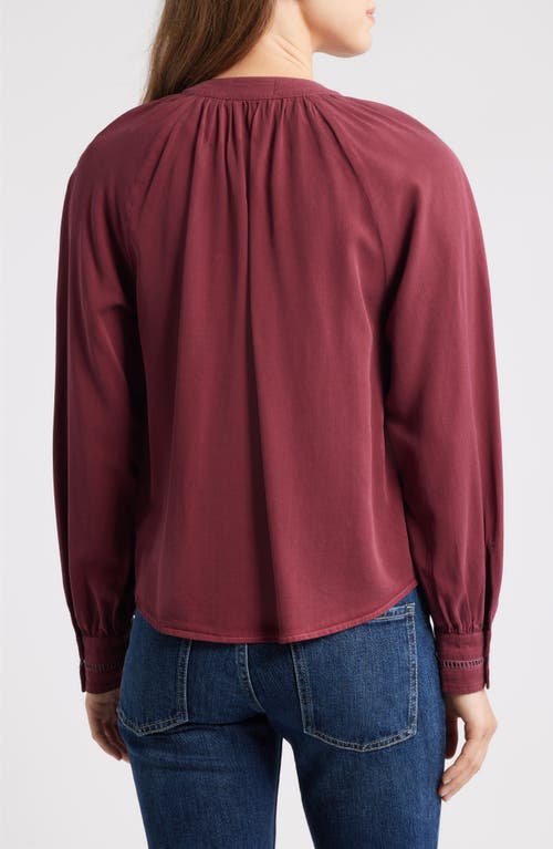 Cloth & Stone Shirred Button-up Shirt In Brown