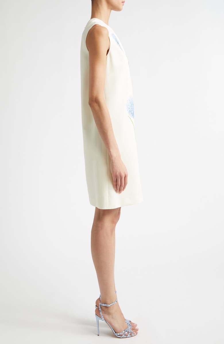 Oscar de la Renta Allium Print Shift Dress, Alternate, color, Blue/ White