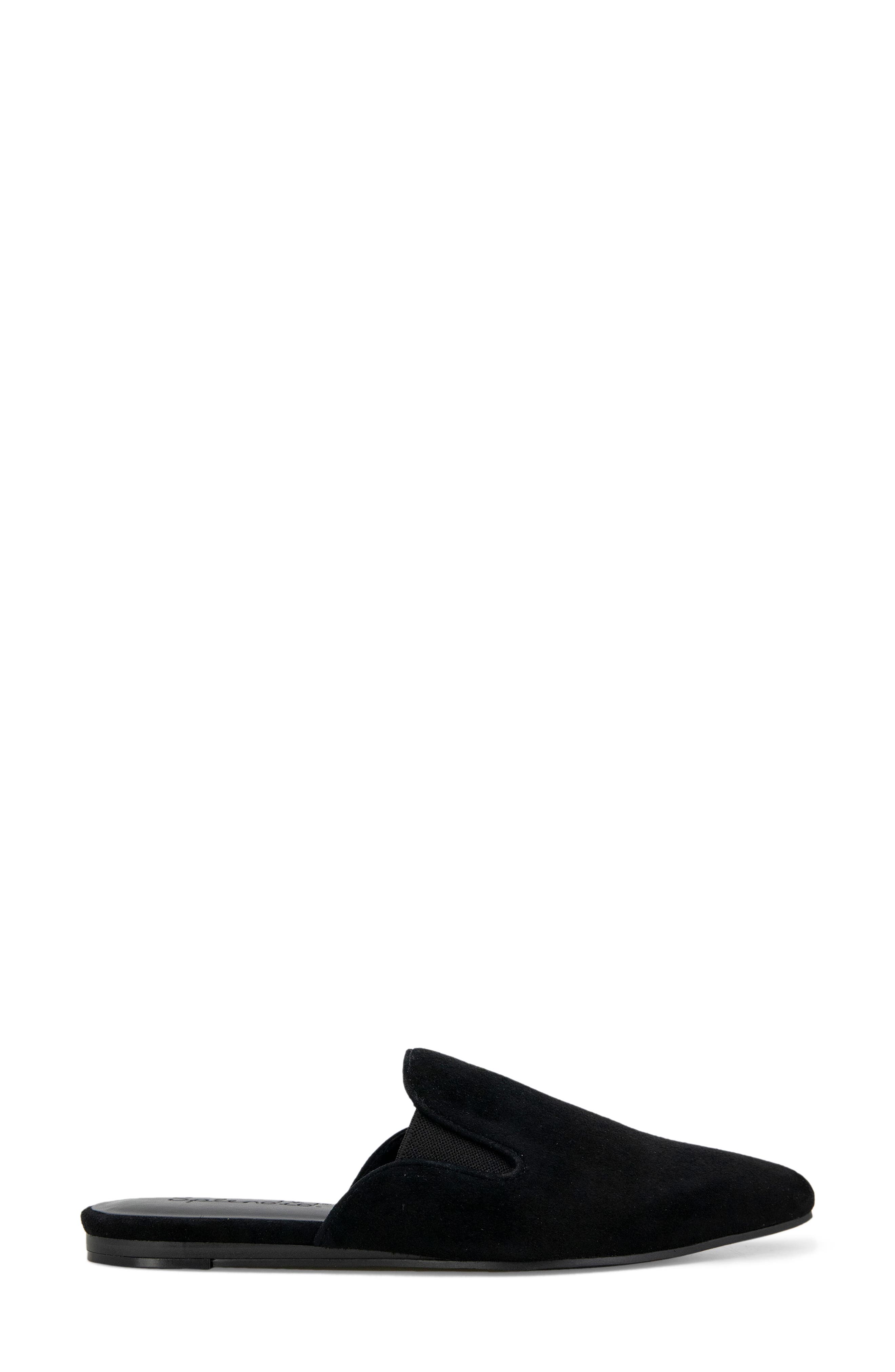 Splendid Liza Pointed Toe Mule, Alternate, color, Black Suede