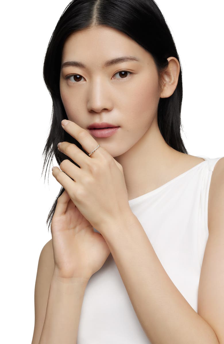 David Yurman Pavé Petite Diamond Band Ring, Alternate, color, Yellow Gold/ Diamond