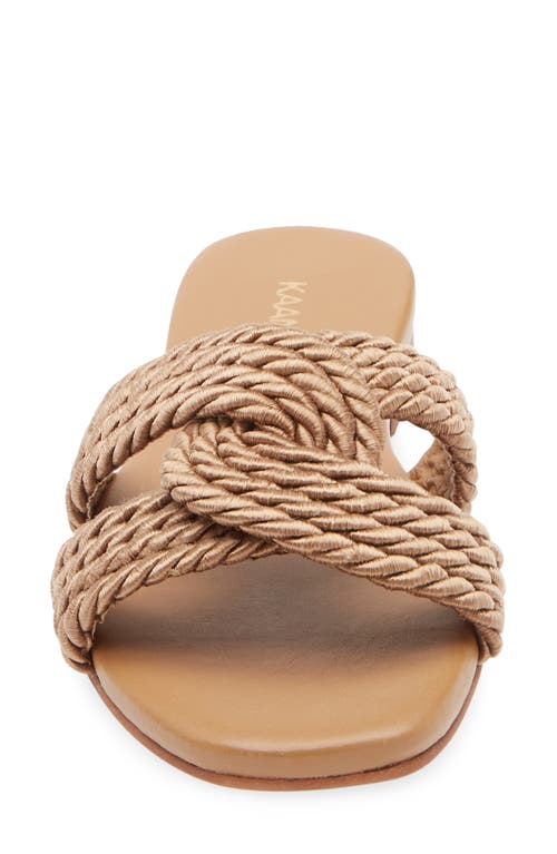 Kaanas Olas Corded Infinity Sandals Caramel In Caramel