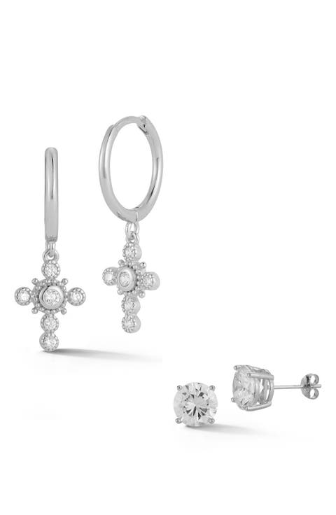 Set of 2 Sterling Silver Earrings