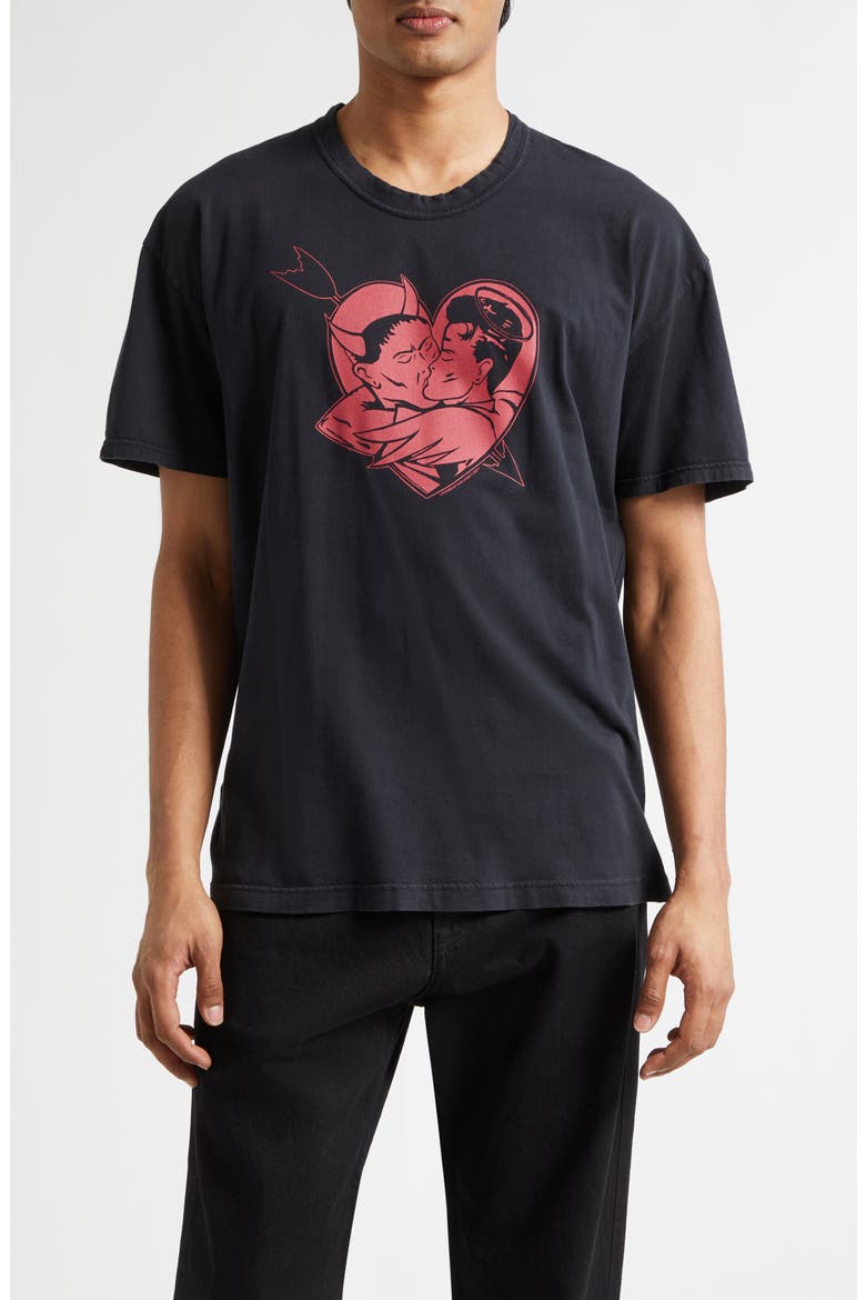 Loose Love Story Graphic T-Shirt, Main, color, LOVE STORY PRINT