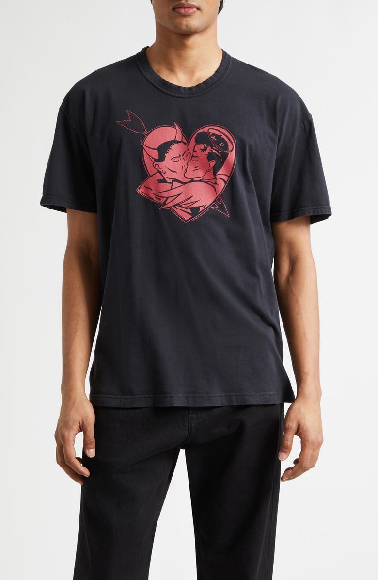 OUR LEGACY Loose Love Story Graphic T-Shirt, Main, color, Love Story Print