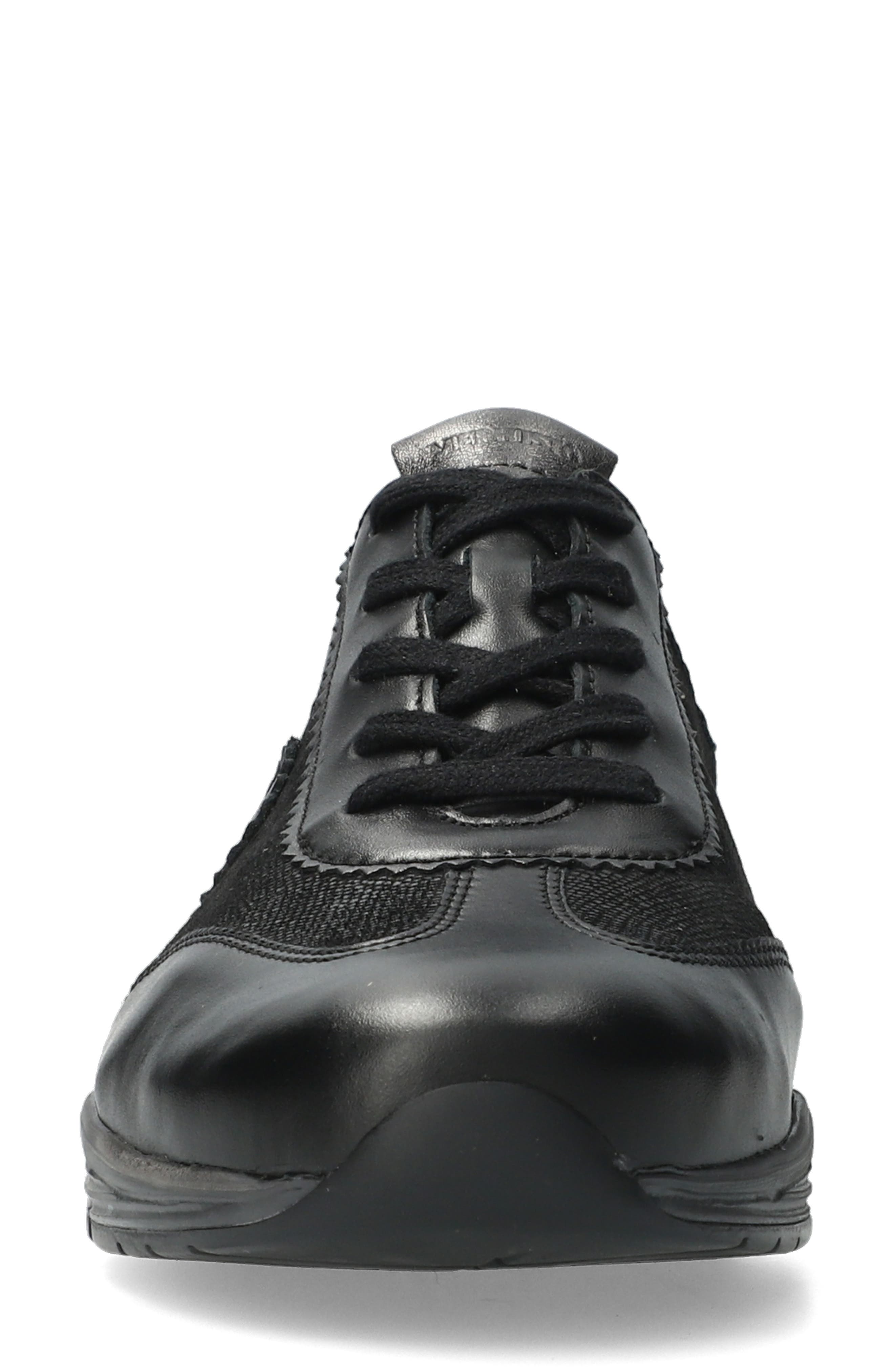 'Yael' Soft-Air Sneaker, Alternate, color, BLACK SILK SMOOTH LEATHER