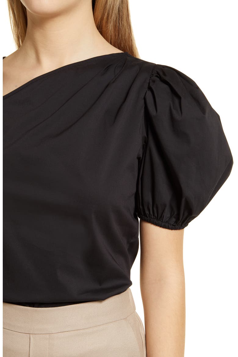 Puff Sleeve Blouse, Alternate, color, BLACK