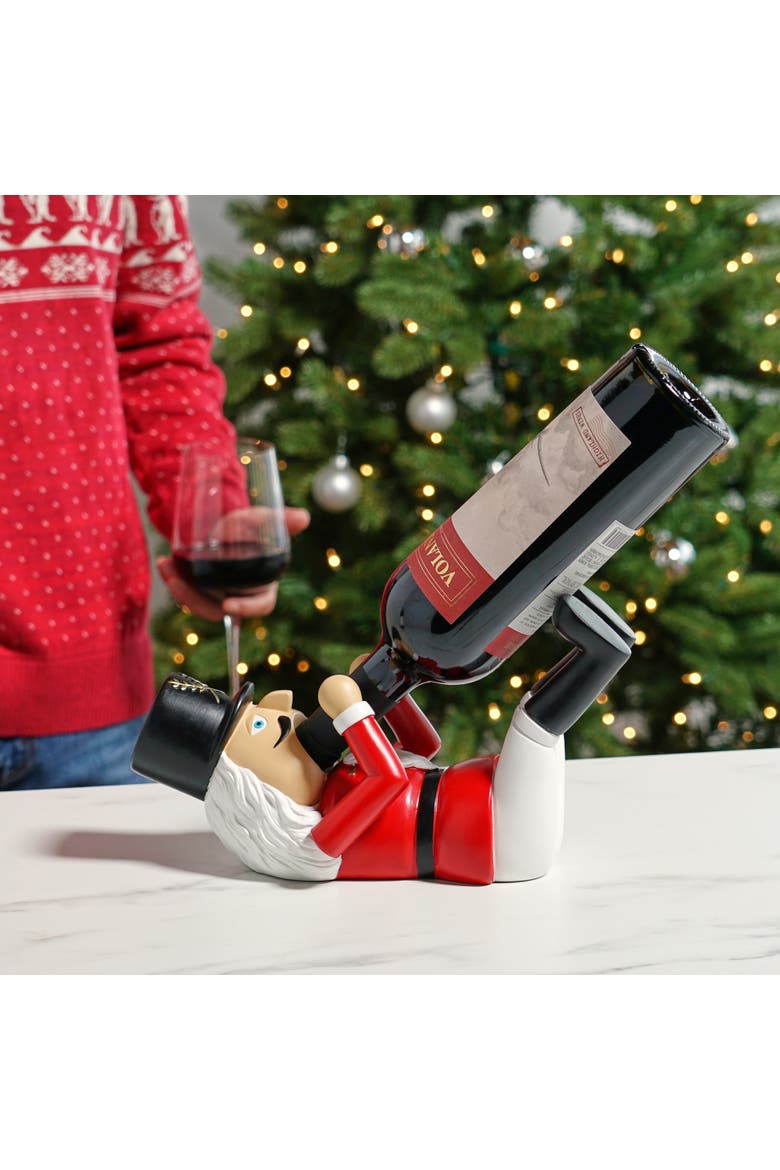 Nutcracker Wine Bottle Holder, Alternate, color, Red